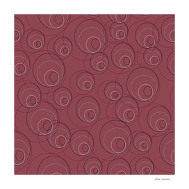 Red Blue Navy and Beige Overlaying Circles on Red