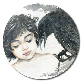 The little girl and the crow