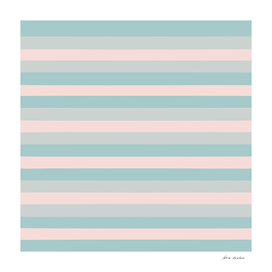 Dusty Teal and Dusty Rose Stripes