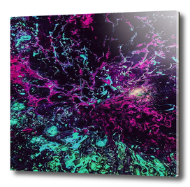Abstract Space Galaxy Acrylic Pour Painting