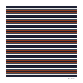 Navy and Rust Stripes II