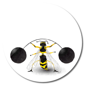 Watercolor super wasp