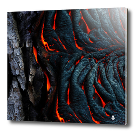 Dried lava