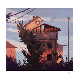 Home at Sunset VARIANT