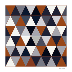 Navy and Rust Triangles II