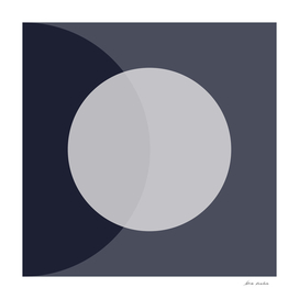 Circle on Navy and Grey Blue