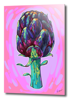 Artichoke. Colorful illustration.