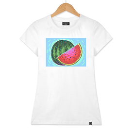 Watermelon comic vector art.