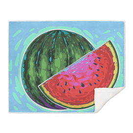 Watermelon comic vector art.