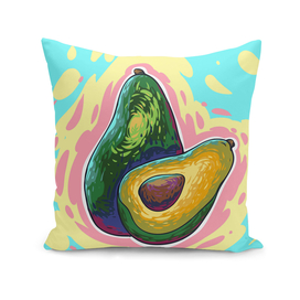 Avocado in colorful creativity style.