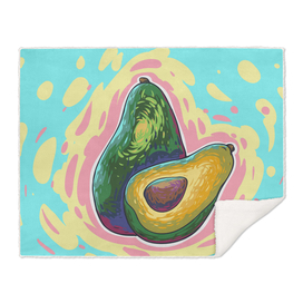 Avocado in colorful creativity style.