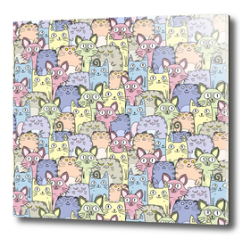 A Crowd Of Cats Pattern