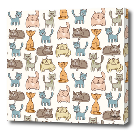 Never-ending Cute Cats Pattern