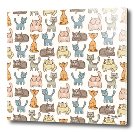 Never-ending Cute Cats Pattern