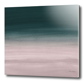 Touching Teal Blush Watercolor Abstract #1 #painting #decor