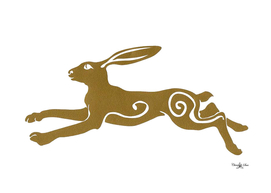 Leaping Golden Hare
