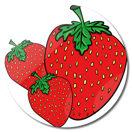 Red strawberry fruit