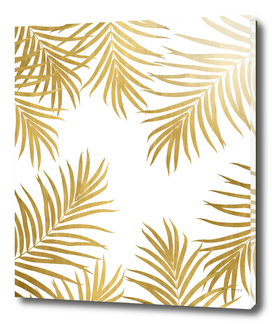 Gold Palm Leaves Vibes #1 #shiny #tropical #decor #art