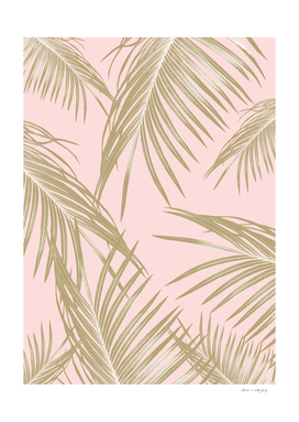 Blush Gold Palm Leaves Dream #1 #tropical #decor #art