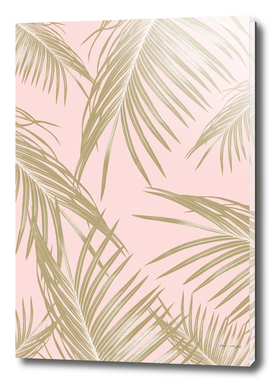 Blush Gold Palm Leaves Dream #1 #tropical #decor #art