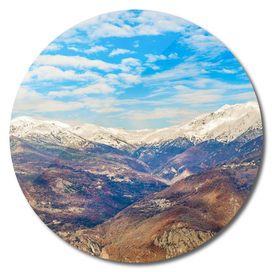Alpes Mountains Aerial View Piamonte District Italy