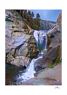 Waterfall, North Fork Kings River, California.