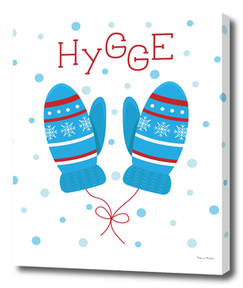 Nice knitted mittens on a string. Hygge.