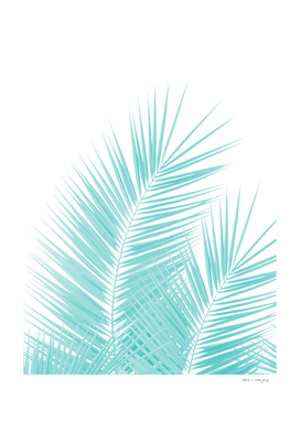Soft Turquoise Palm Leaves Dream - Cali Summer Vibes #1