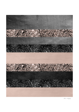 Blush Glitter Glam Stripes #2 #shiny #decor #art