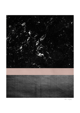 Black Marble meets Blush Gray Glam Stripes #1 #shiny #decor