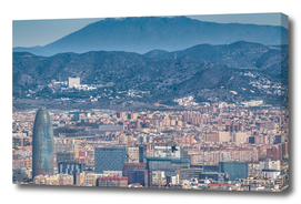 Aerial View of Barcelona City From Montjuic Park