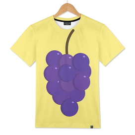 Bunches of purple grapes icon in flat design