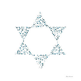Dots pattern in star of david shape