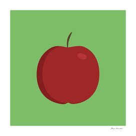 Red apple icon in flat design