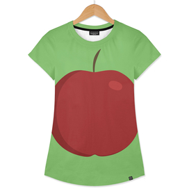 Red apple icon in flat design