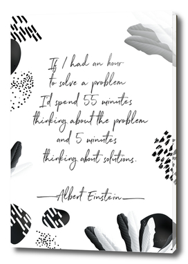 Albert Einstein Black and White Inspirational Quote