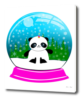 Xmas Pandacorn in a Snowglobe