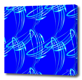Sparkling pearl blue ice monograms on a blue background.