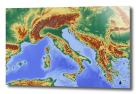 Italy alpine alpine region map
