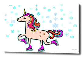 Proud Xmas Unicorn in the Snow