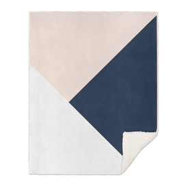Blush meets Navy Blue & White Geometric #1 #minimal #decor