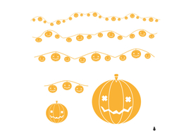 Pumpkin halloween deco garland
