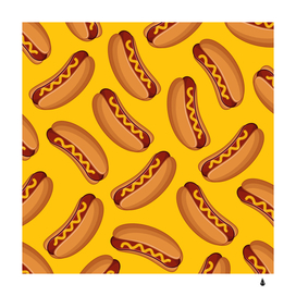 Hot Dog seamless pattern