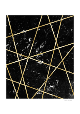 Black Marble Gold Geo Glam #1 #geo #decor #art