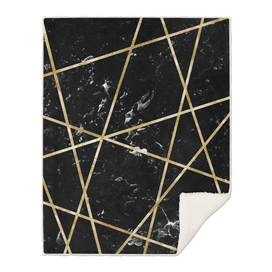 Black Marble Gold Geo Glam #1 #geo #decor #art