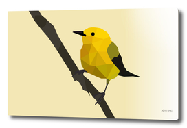 Prothonotary Warbler LOW POLY ART