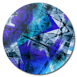 Bound to Blue - Futuristic Geometric Abstrct Art