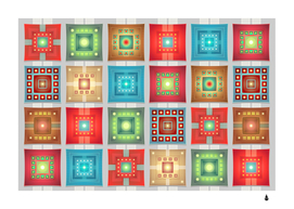 Tiles pattern background colorful