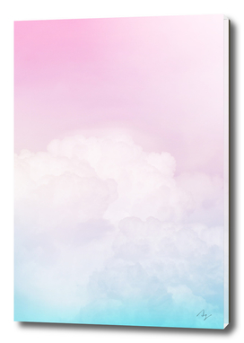 Happy Pastel Clouds | Aqua Pink