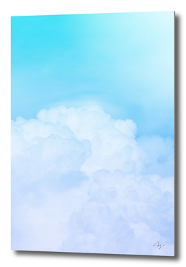 Happy Pastel Clouds | Aquamarine